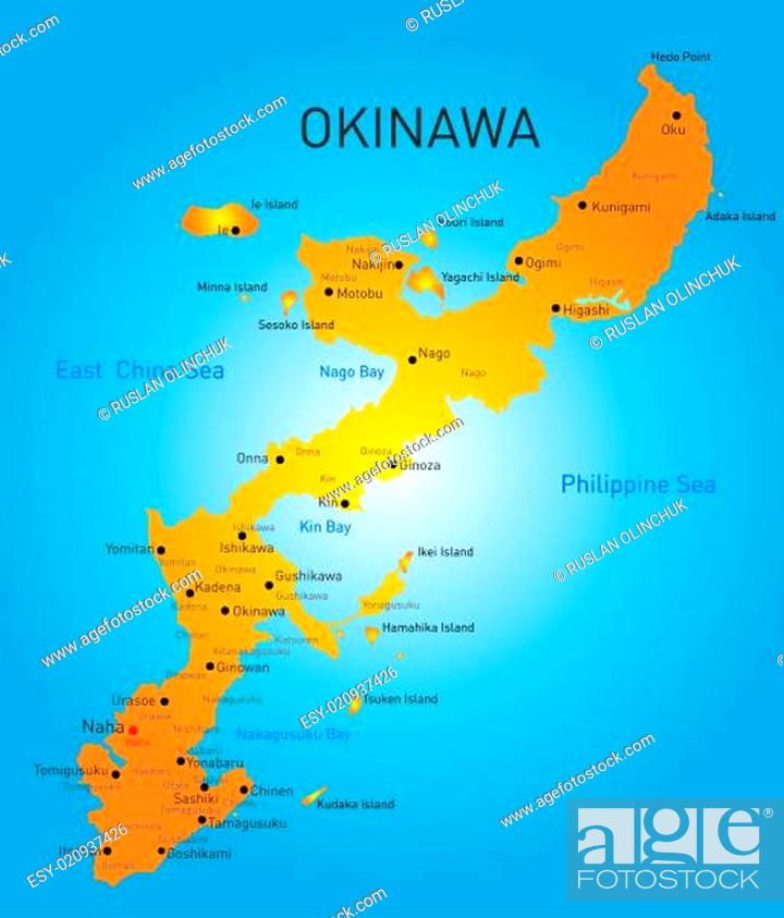 okinawa map, Stock Photo, Picture And Low Budget Royalty Free Image. Pic.  ESY-020937426 | agefotostock
