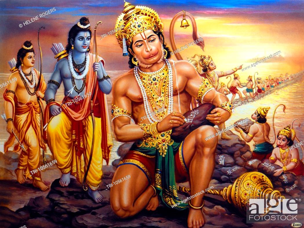 Rama, Sita and Hanuman, Stock Photo, Picture And Rights Managed ...