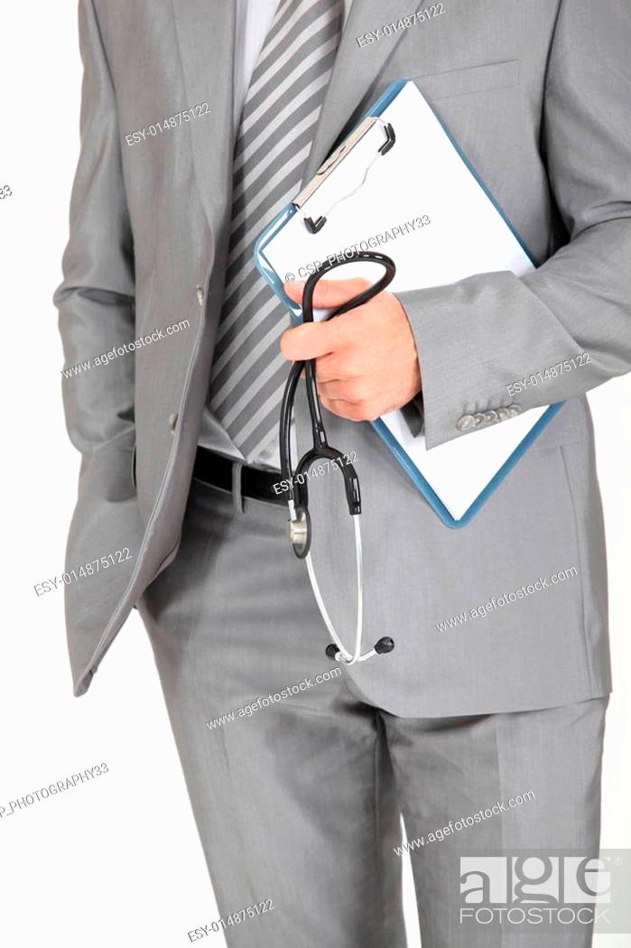 Stock Photo: Portrait of doctor without head.