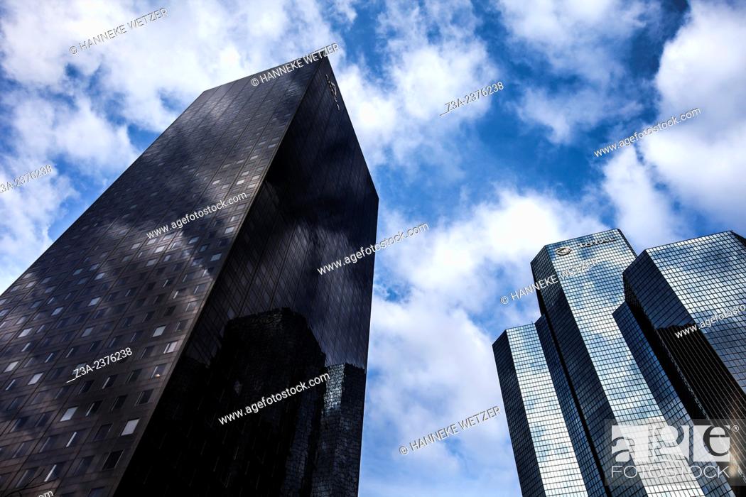 Stock Photo: Areva and Total skyscraper at Paris-La Défense, France. at Paris-La Défense, France.