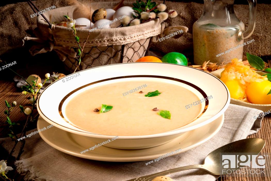 Imagen: Sour rye soup.