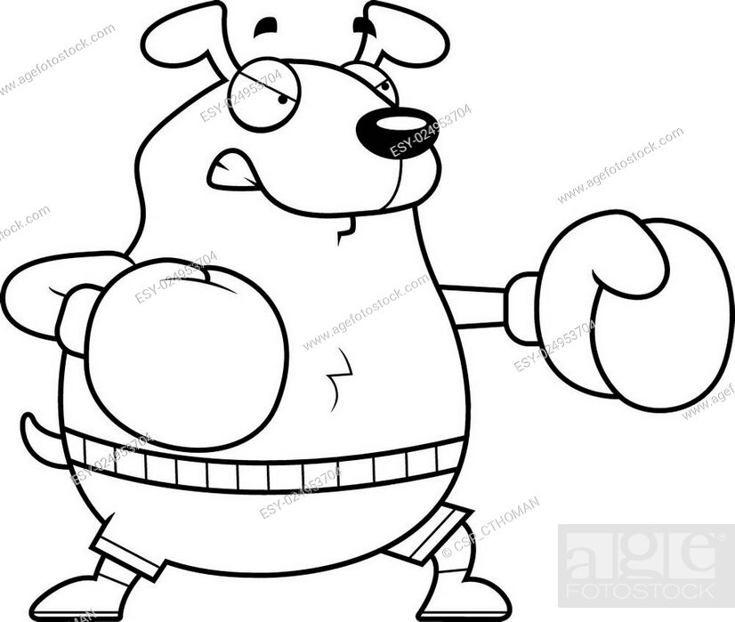 Cartoon Dog Boxing, Stock Vector, Vector And Low Budget Royalty Free Image.  Pic. ESY-024953704 | agefotostock