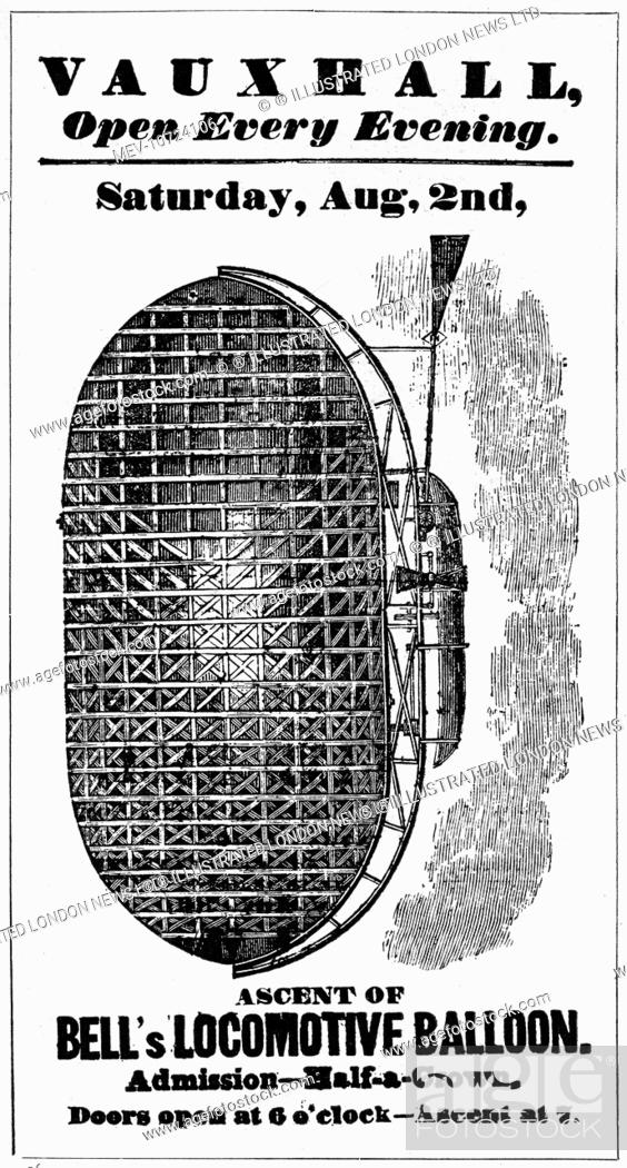 The Locomotive Balloon Designed By A Mr Bell A Forerunner Of The