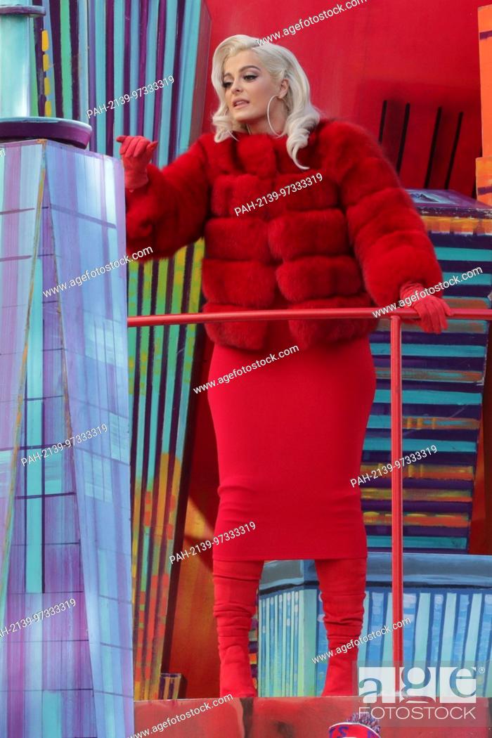 Stock Photo: Central Park West, New York, USA, November 23 2017 -Bebe Rexha attends the 91st Annual Macy's Thanksgiving Day Parade today in New York City.