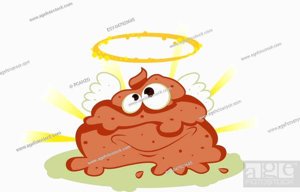 a vector cartoon representing a funny smiling holy shit with eyes and  mouth, Stock Vector, Vector And Low Budget Royalty Free Image. Pic.  ESY-047923645 | agefotostock