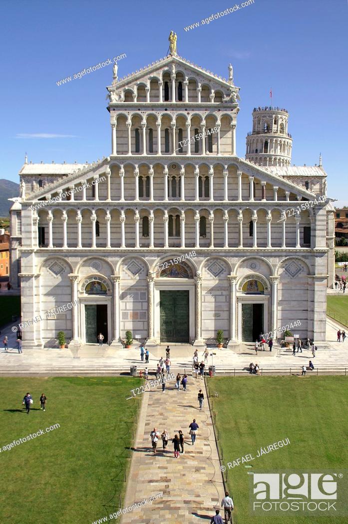 Stock Photo: Pisa Italy  Facade of the Cathedral of Pisa.