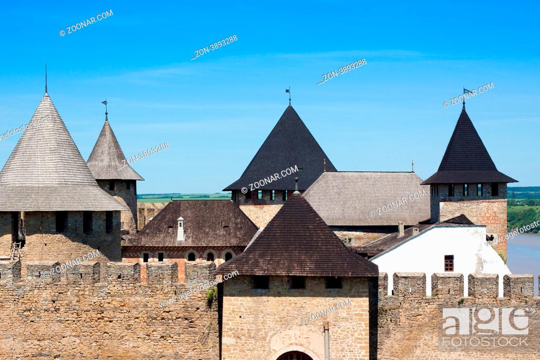 Stock Photo: Large old medieval castle. Shot in summer.