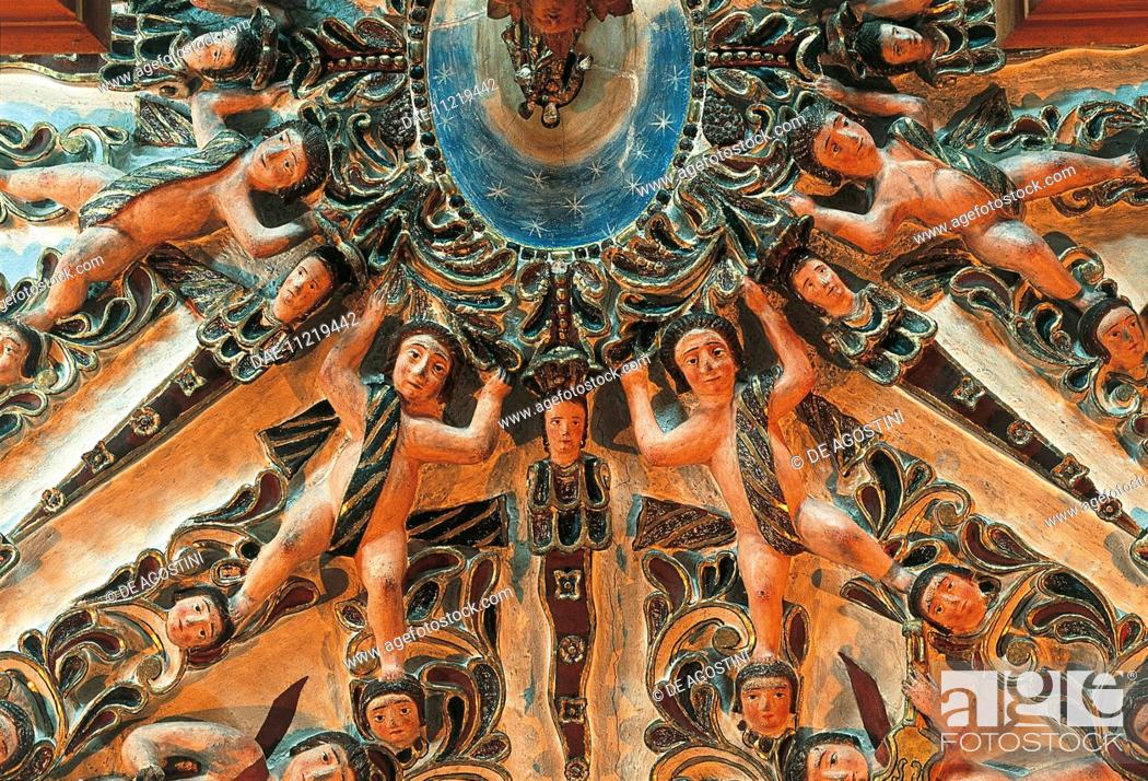 Decoration from the interior of the Church of Santa Maria Tonantzintla,  Tonantzintla, Puebla, Mexico, Stock Photo, Picture And Rights Managed  Image. Pic. DAE-11219442 | agefotostock