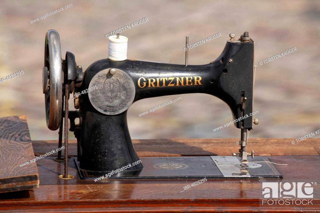 Old Gritzner sewing machine, Germany, Stock Photo, Picture And Rights  Managed Image. Pic. IBR-4825295 | agefotostock
