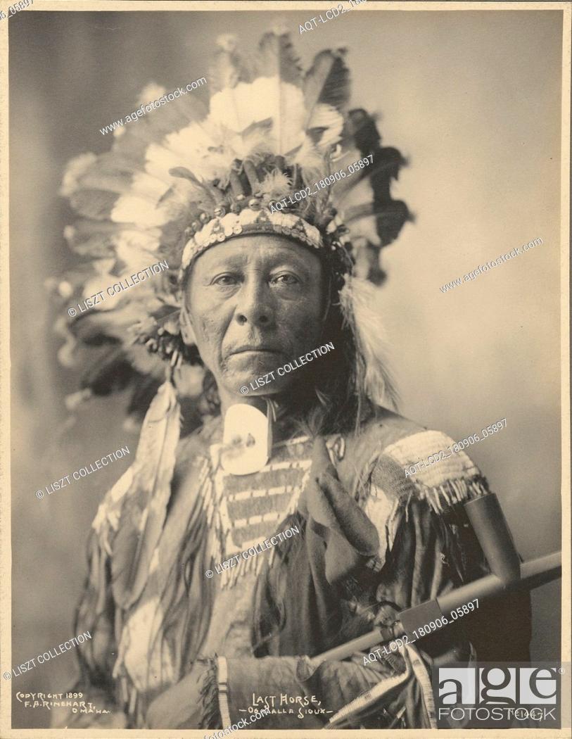 Stock Photo: Last Horse, Ogalalla Sioux; Adolph F. Muhr (American, died 1913), Frank A. Rinehart (American, 1861 - 1928); 1899; Platinum print; 23.4 x 17.