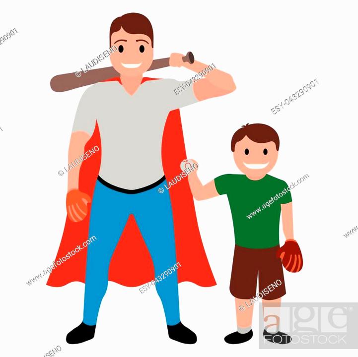 Isolated superdad cartoon character. Vector illustration design, Stock  Vector, Vector And Low Budget Royalty Free Image. Pic. ESY-043290901 |  agefotostock