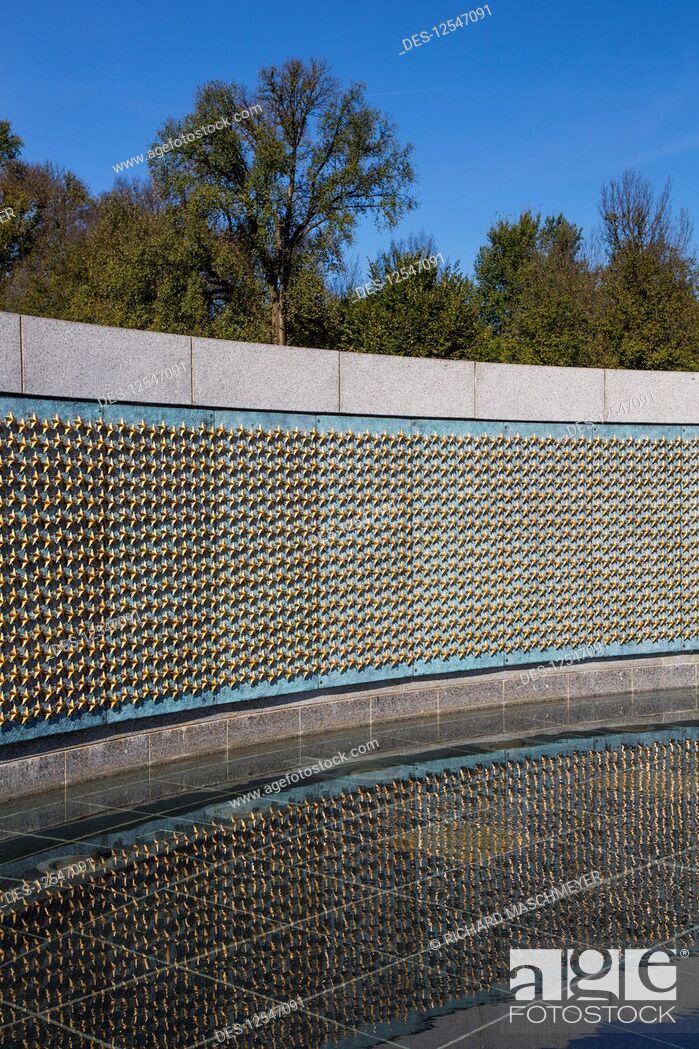 Gold Stars On The Freedom Wall World War Ii Memorial Washington D C Stock Photo Picture And Rights Managed Image Pic Des 12547091 Agefotostock - The Freedom Wall Washington Dc