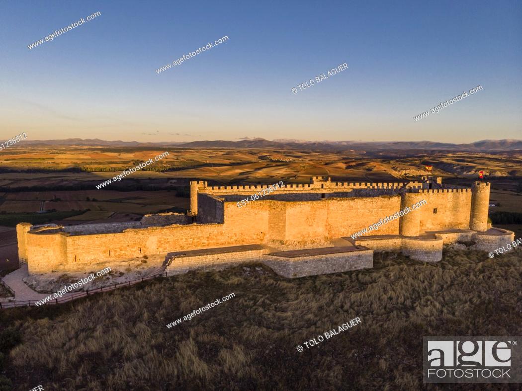Stock Photo: Castillo del Cid, Jadraque, Guadalajara province, Spain.
