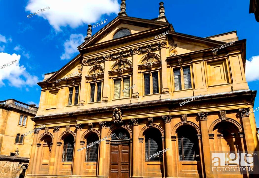 Stock Photo: The Sheldonian Theatre, located in Oxford University, England, Built from 1664 to 1669 by Christopher Wren. It's used for music concerts.