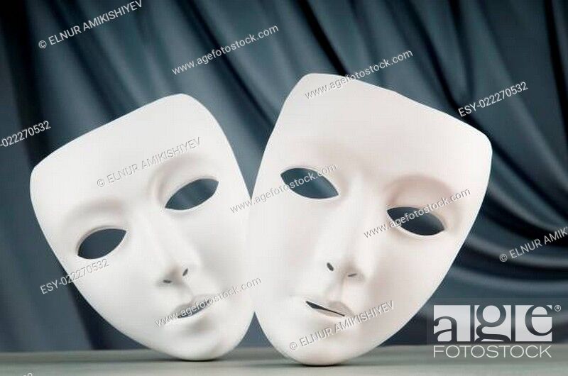 Stock Photo: Masks with theatre concept.