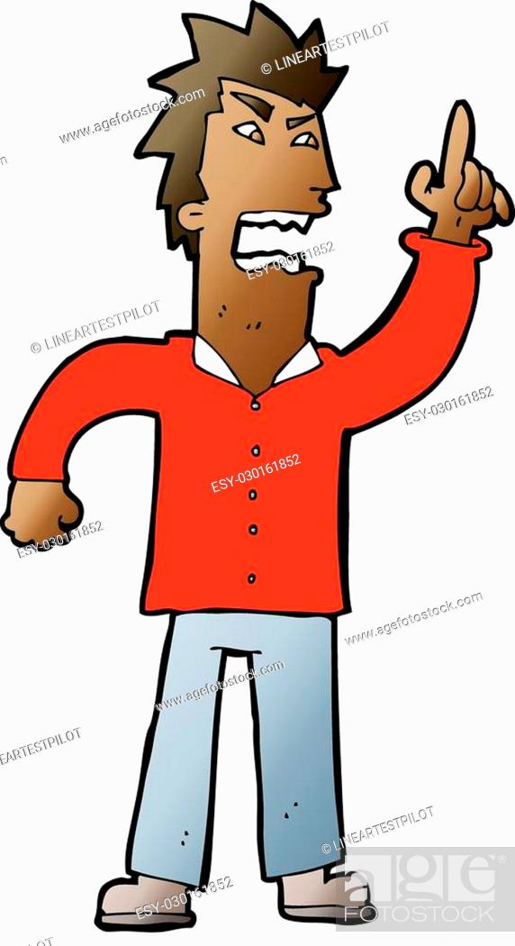 cartoon angry man making point, Stock Vector, Vector And Low Budget Royalty  Free Image. Pic. ESY-030161852 | agefotostock