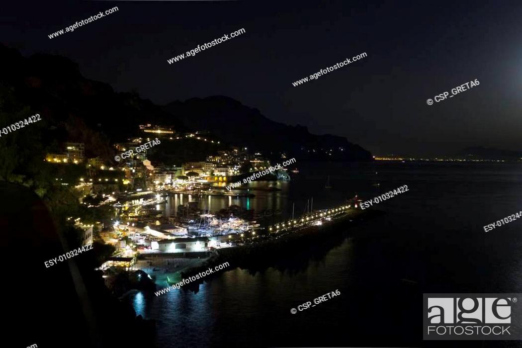 Amalfi Coast By Night, Italy, Stock Photo, Picture And Low Budget Royalty  Free Image. Pic. Esy-010324422 | Agefotostock