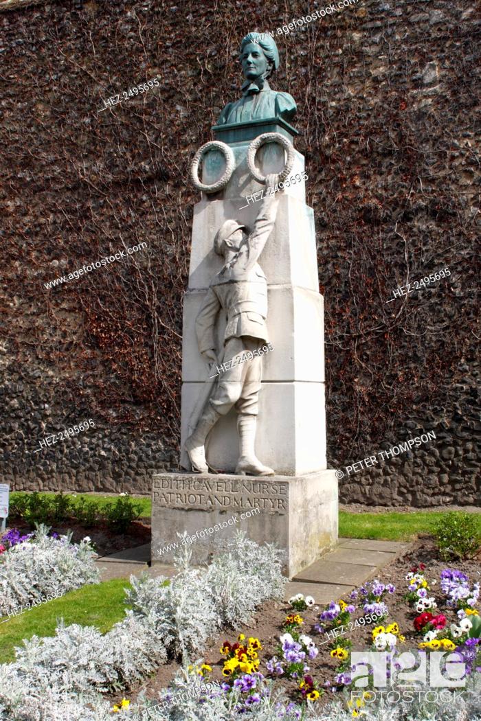 Photo de stock: Edith Cavell Memorial, Norwich Cathedral, Norfolk, 2010.