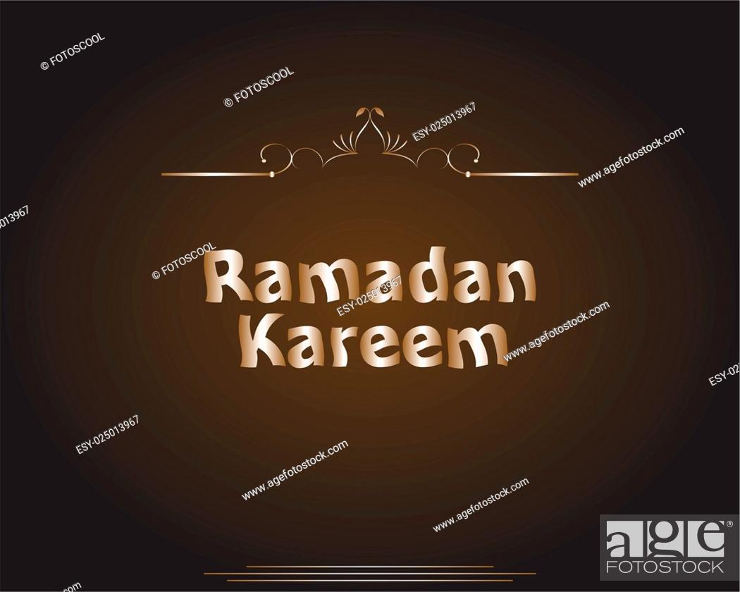 Stock Photo: Islamic greeting arabic text for holy month Ramadan Kareem.