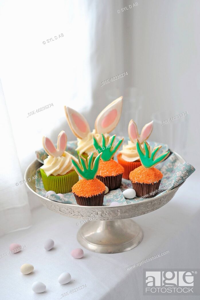 Stock Photo: Easter cupcakes.