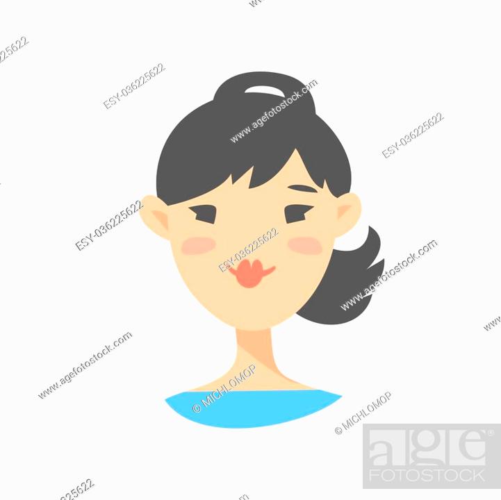 Set of young asian female characters. Cartoon style people icons, Stock  Vector, Vector And Low Budget Royalty Free Image. Pic. ESY-036225622 |  agefotostock