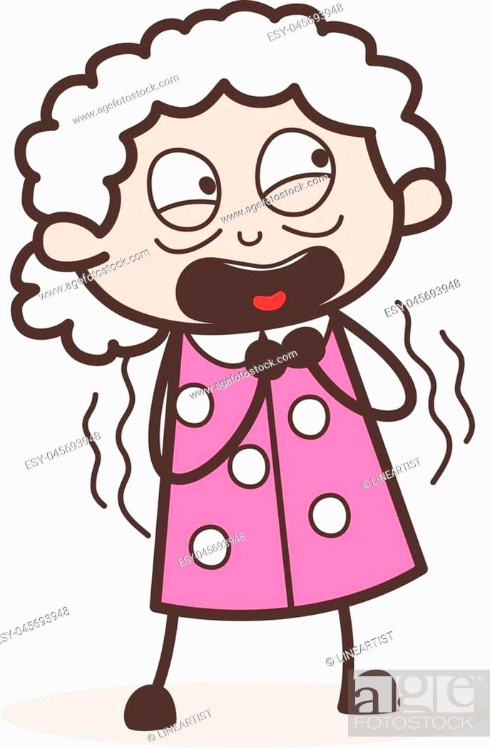 Cartoon Grandma Astonished Face Expression Vector Illustration, Stock  Vector, Vector And Low Budget Royalty Free Image. Pic. ESY-045693948 |  agefotostock