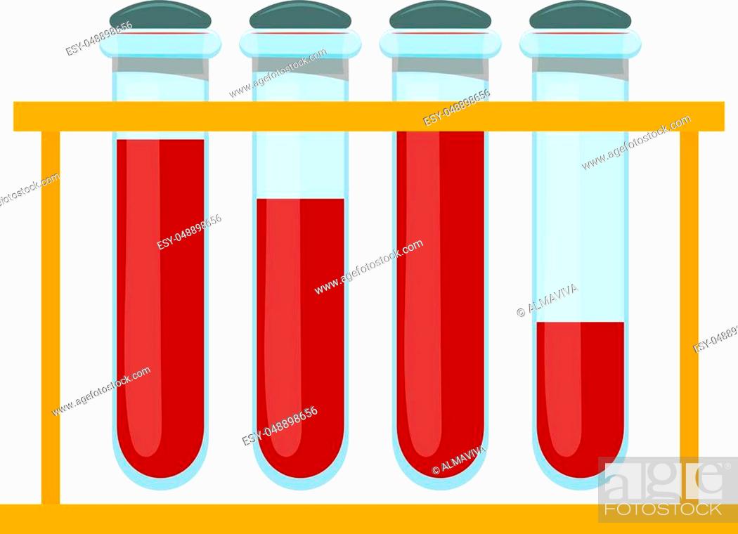 Vector illustration of a set glass tube of blood. blood test. Cartoon  style, Stock Vector, Vector And Low Budget Royalty Free Image. Pic.  ESY-048898656 | agefotostock