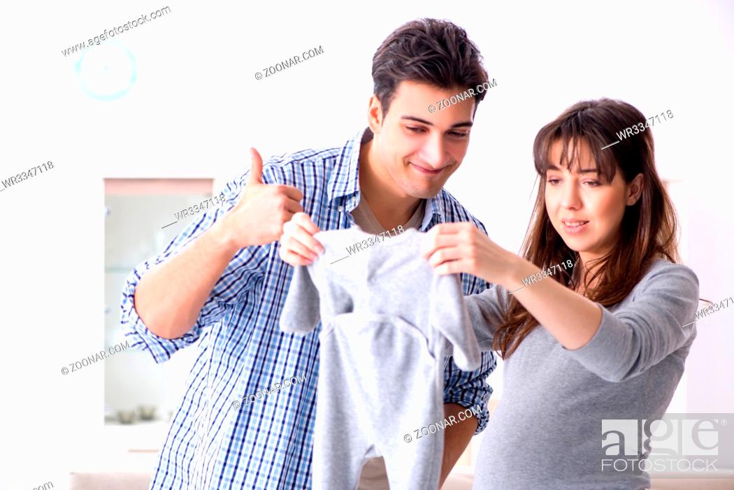 Stock Photo: Young parents expecting their first baby.