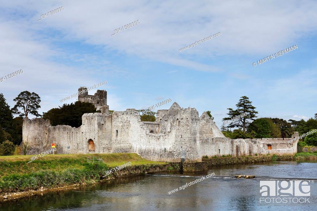 Stock Photo: Adare Castle, River Migue, Adare, County Limerick, Ireland, British Isles, Europe.