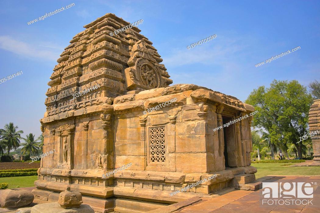 Stock Photo: Jambulingeshwara temple, Pattadakal, Karnataka, India.