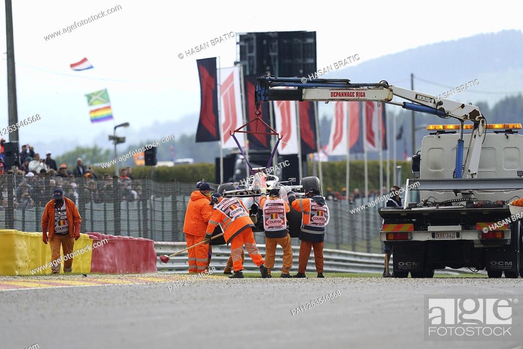 Stock Photo: 08/27/2021, Circuit de Spa-Francorchamps, Spa-Franchorchamps, FORMULA 1 ROLEX BELGIAN GRAND PRIX 2021, in the picture, accident involving Max Verstappen (NEL #.