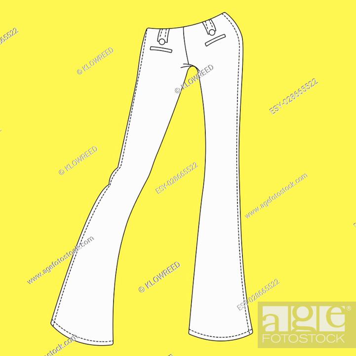 Men Jogging Sweat Pants. Flat Fashion Sketch Template. Technical Fashion  Illustration. Front Drawcord Stock Vector - Illustration of style, fashion:  212529718