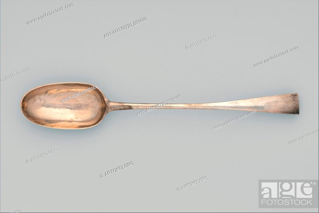 Photo de stock: Serving Spoon, 1725â€“50, Possibly made in Providence, Rhode Island, United States; Possibly made in Newport, Rhode Island, United States, American, Silver.