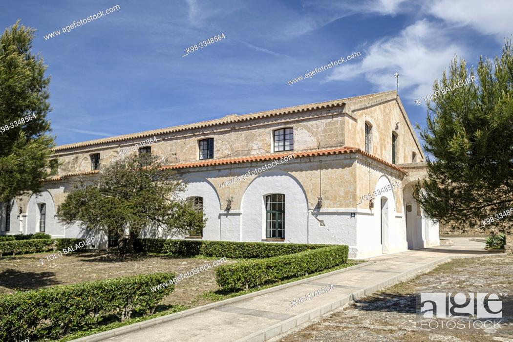 Stock Photo: casa de oreo, Lazareto de Mahón, Península de San Felipet, puerto de Mahón, Menorca, balearic islands, Spain.
