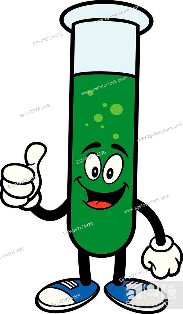 A cartoon Illustration of a laboratory Test Tube mascot, Stock Vector,  Vector And Low Budget Royalty Free Image. Pic. ESY-057174370 | agefotostock