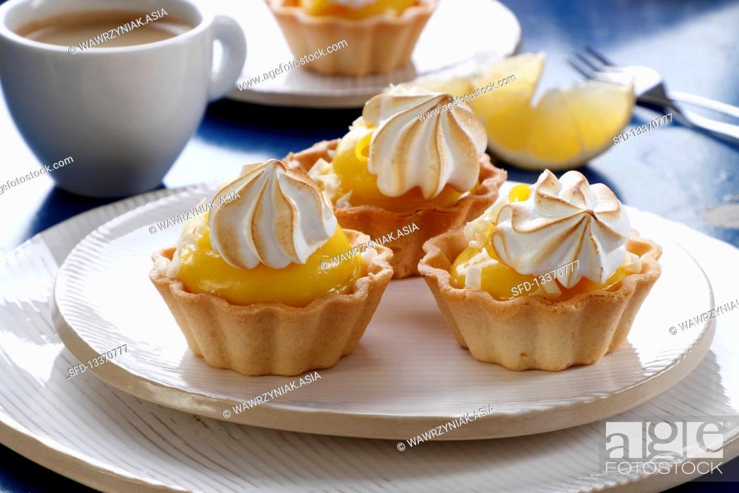 Stock Photo: Lemon cream tartlets.