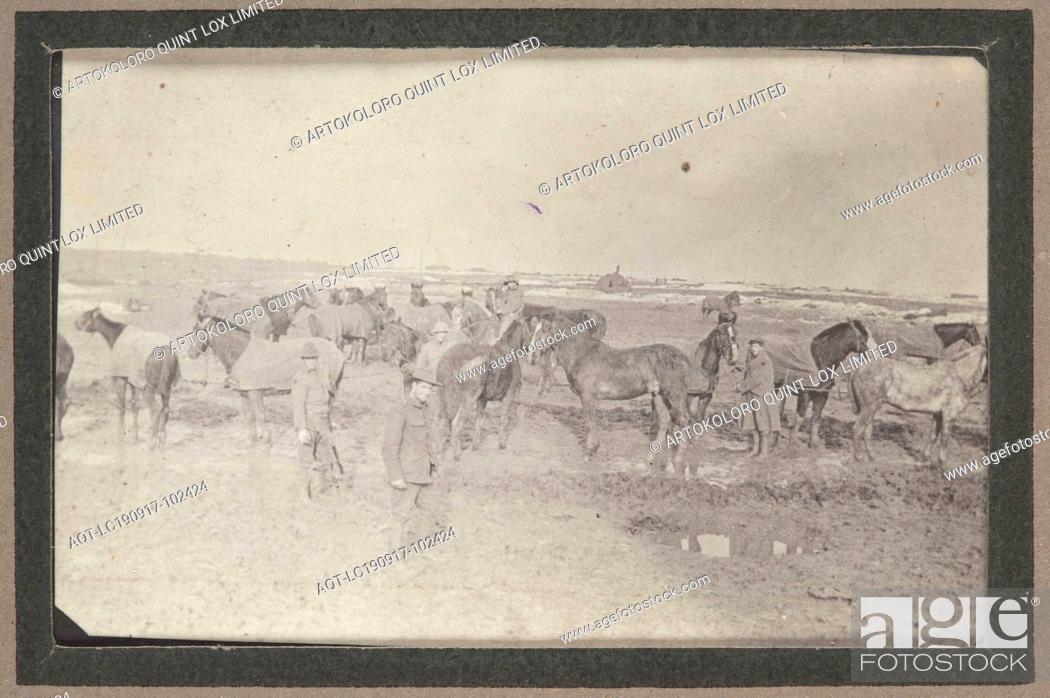 Stock Photo: Photograph - 'Quarry Siding', France, Sergeant John Lord, World War I, 1916, Black and white photographic print which depicts the Quarry Siding located in the.