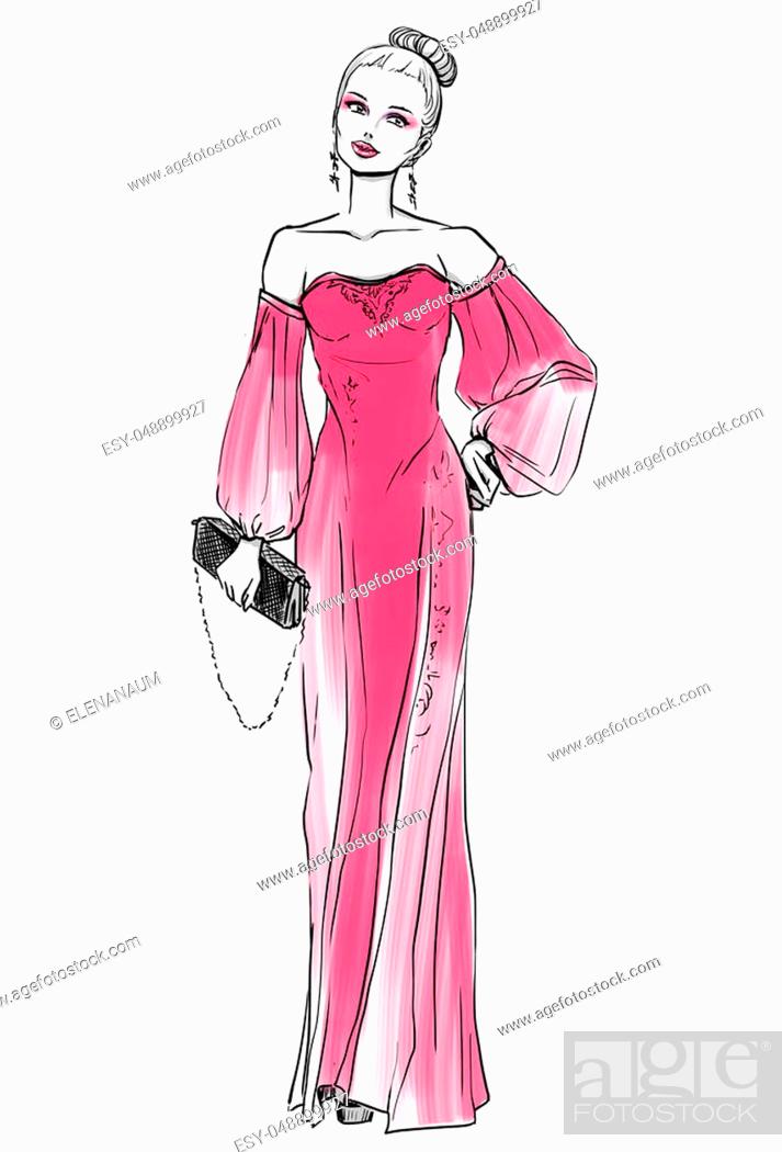 Prom Dress sketch by amycici on DeviantArt