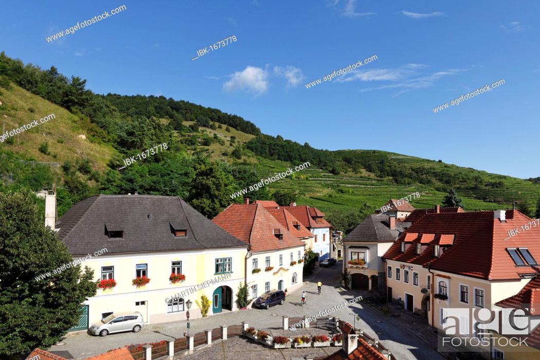 Stock Photo: Sankt Michael village, municipality of Weissenkirchen, Wachau valley, Waldviertel region, Lower Austria, Austria, Europe.