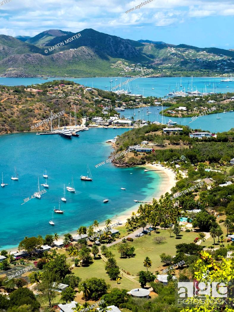 of English Harbour Scenic View From The Sky $3 Phone Card Antigua & Barbuda 