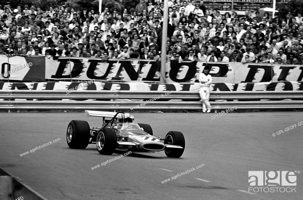 Stock Photo: Denny Hulme in a McLaren M14A at the Monaco GP, 10 May 1970.