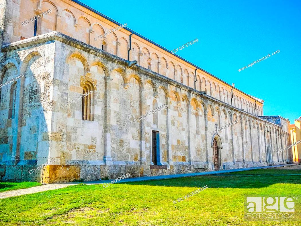 Stock Photo: High dynamic range (HDR) San Gavino Church in Porto Torres in Sardinia, Italy.