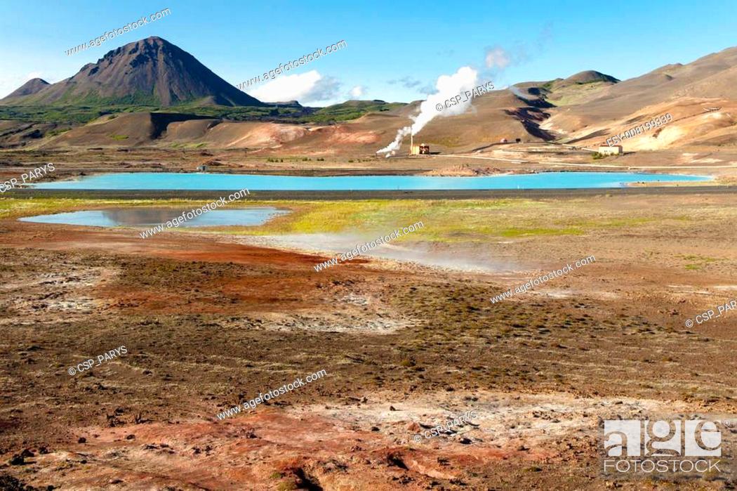 Stock Photo: Colorful ground in Namafjall - Iceland.