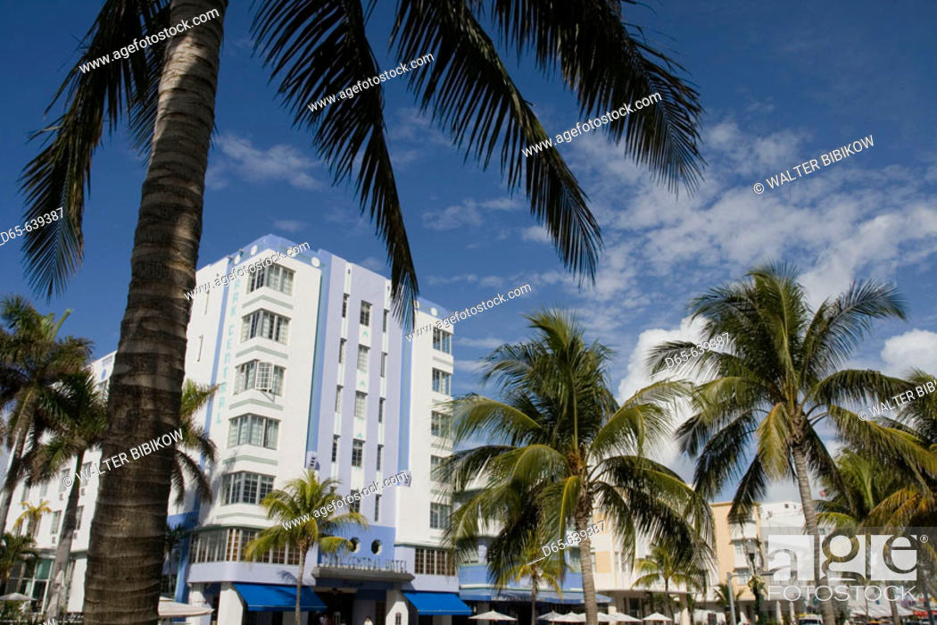 Photo de stock: Park Central Hotel. Art Deco Hotels. South Beach. Miami Beach. Florida. USA.