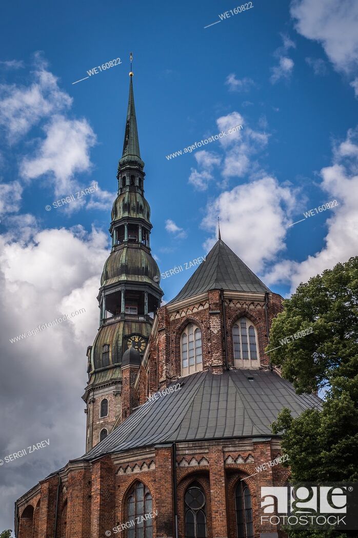 Stock Photo: Church of St. Peter in Riga, Latvia in a summer day. Detail.