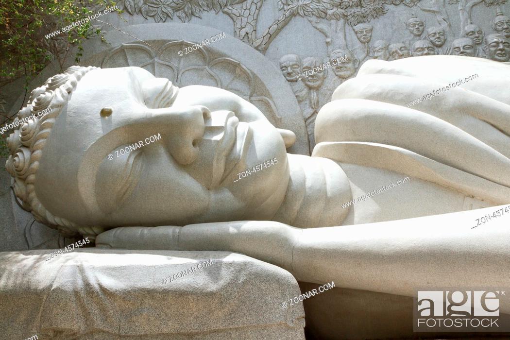 Stock Photo: Large Sleeping Buddha, landmark on Nha Trang, Vietnam.