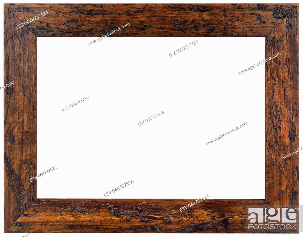 Imagen: Wooden Picture Frame Isolated with Clipping Path.