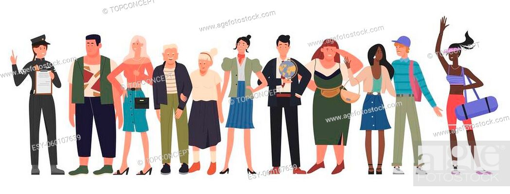 Crowd of people, diverse citizen group vector illustration, Stock Vector,  Vector And Low Budget Royalty Free Image. Pic. ESY-060107639 | agefotostock