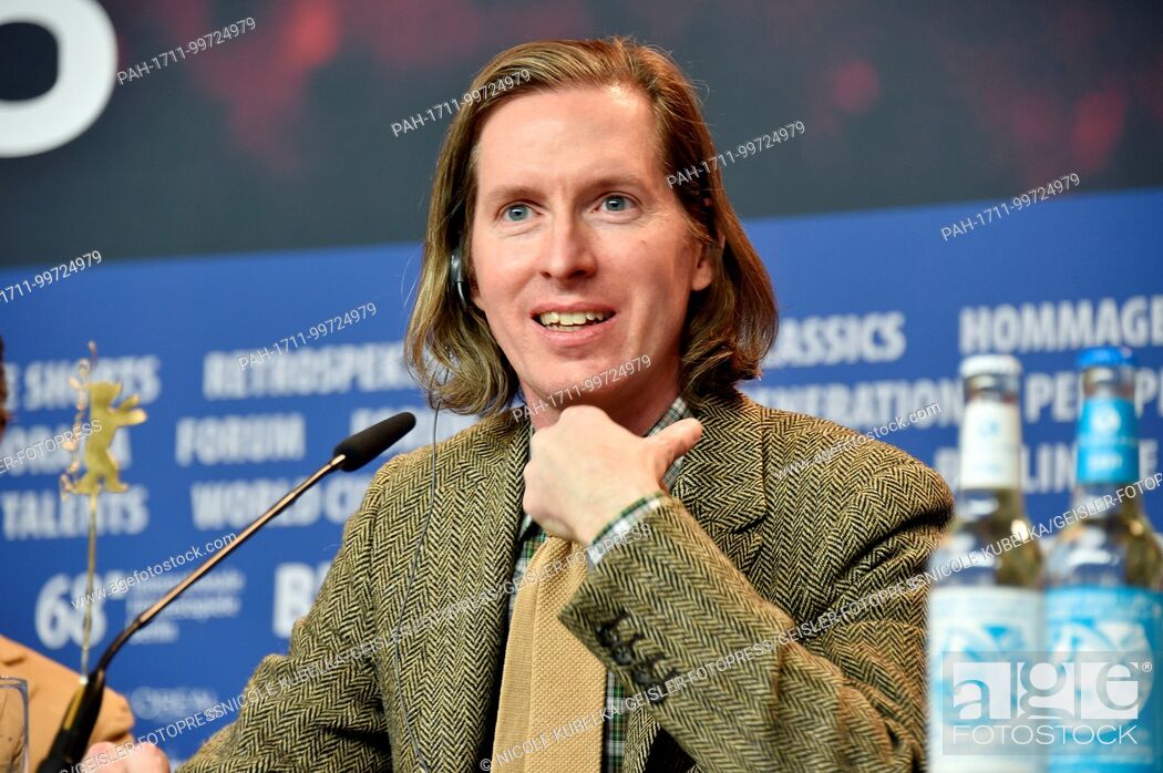 Stock Photo: Wes Anderson during the 'Isle Of Dogs' press conference at the 68th Berlin International Film Festival / Berlinale 2018 on February 15, 2018 in Berlin, Germany.