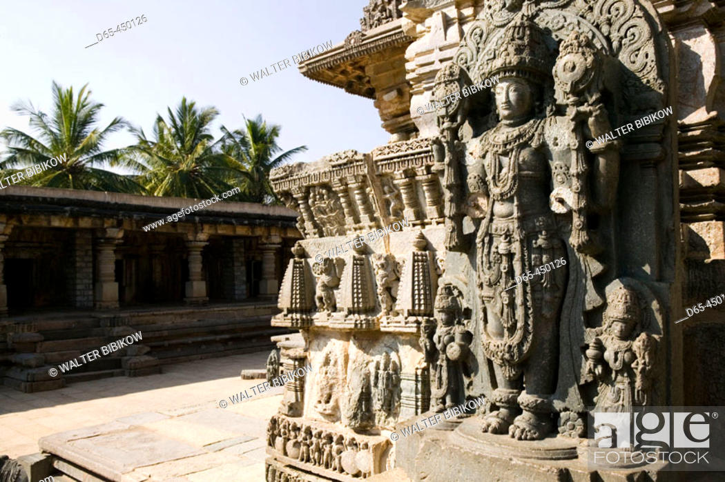 Stock Photo: Keshava Temple (Hoysala Temple built in 1268)- Temple Frieze. Somnathpur (Mysore Area). Karnataka. India.